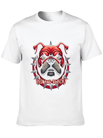 Red and Black Bulldog Graphic Tee