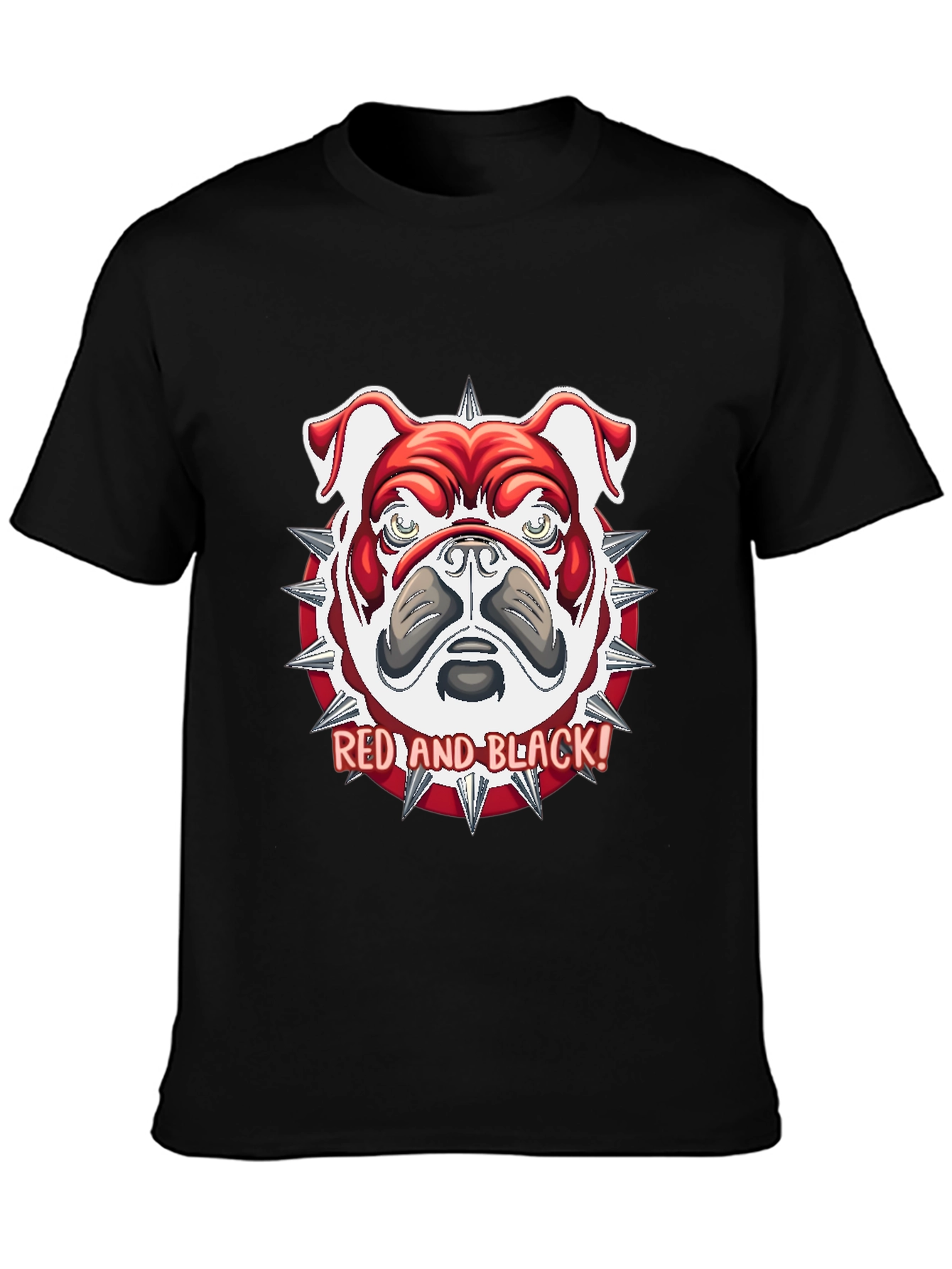 Red and Black Bulldog Graphic Tee