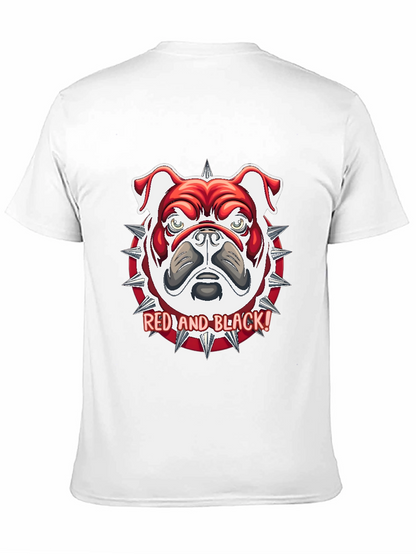 Red and Black Bulldog Graphic Tee