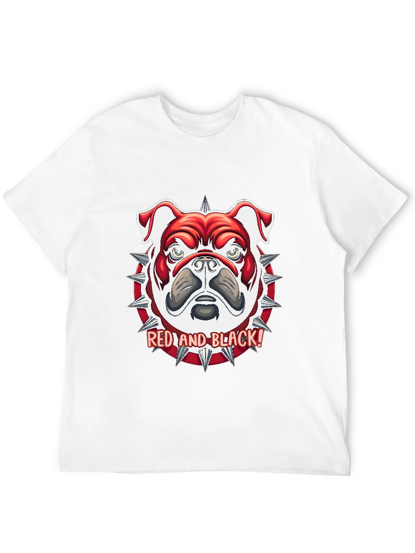 Red and Black Bulldog Graphic Tee