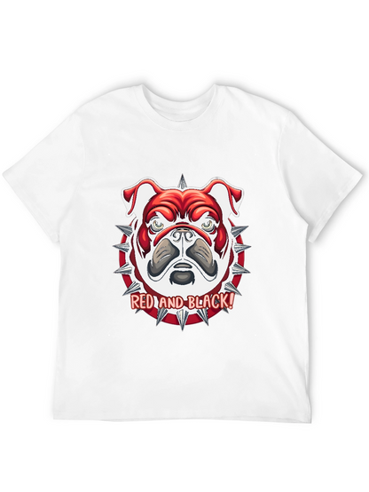 Red and Black Bulldog Graphic Tee