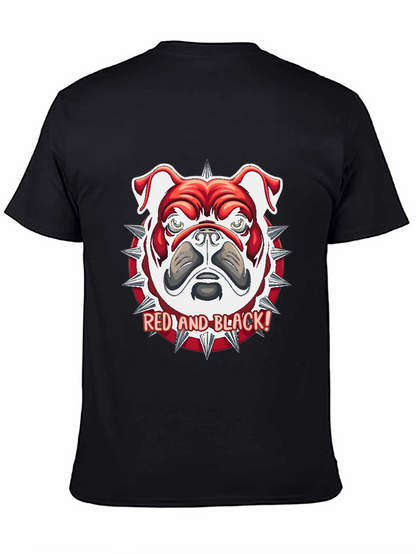 Red and Black Bulldog Graphic Tee