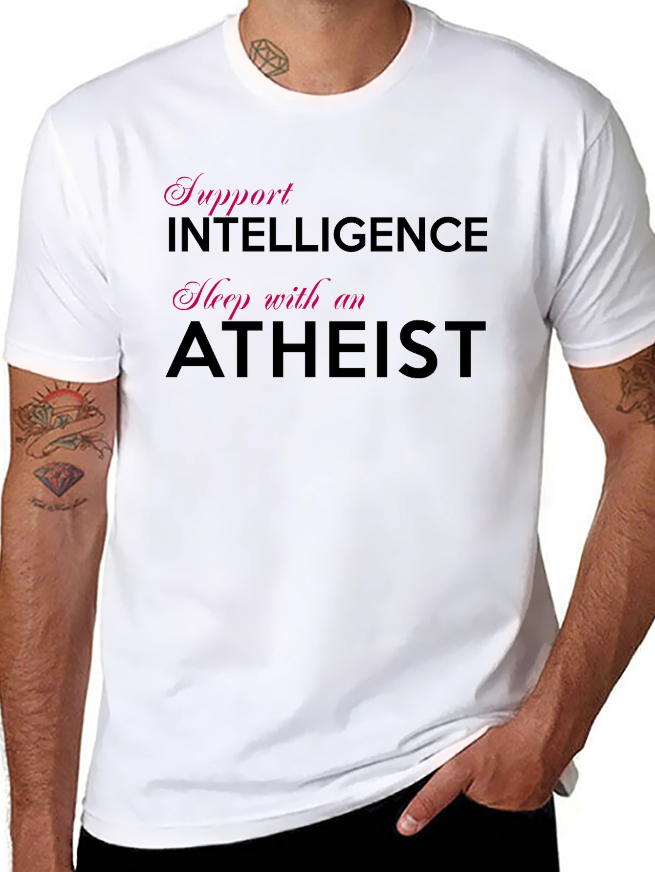 Support Intelligence Sleep with an Atheist T-Shirt