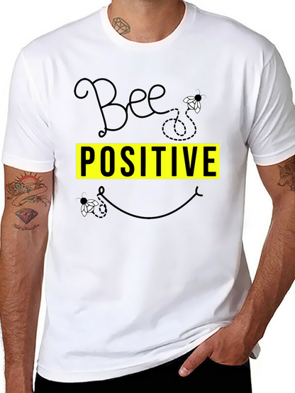 Bee Positive Graphic T-Shirt - Black