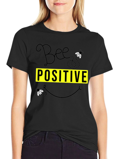 Bee Positive Graphic T-Shirt - Black