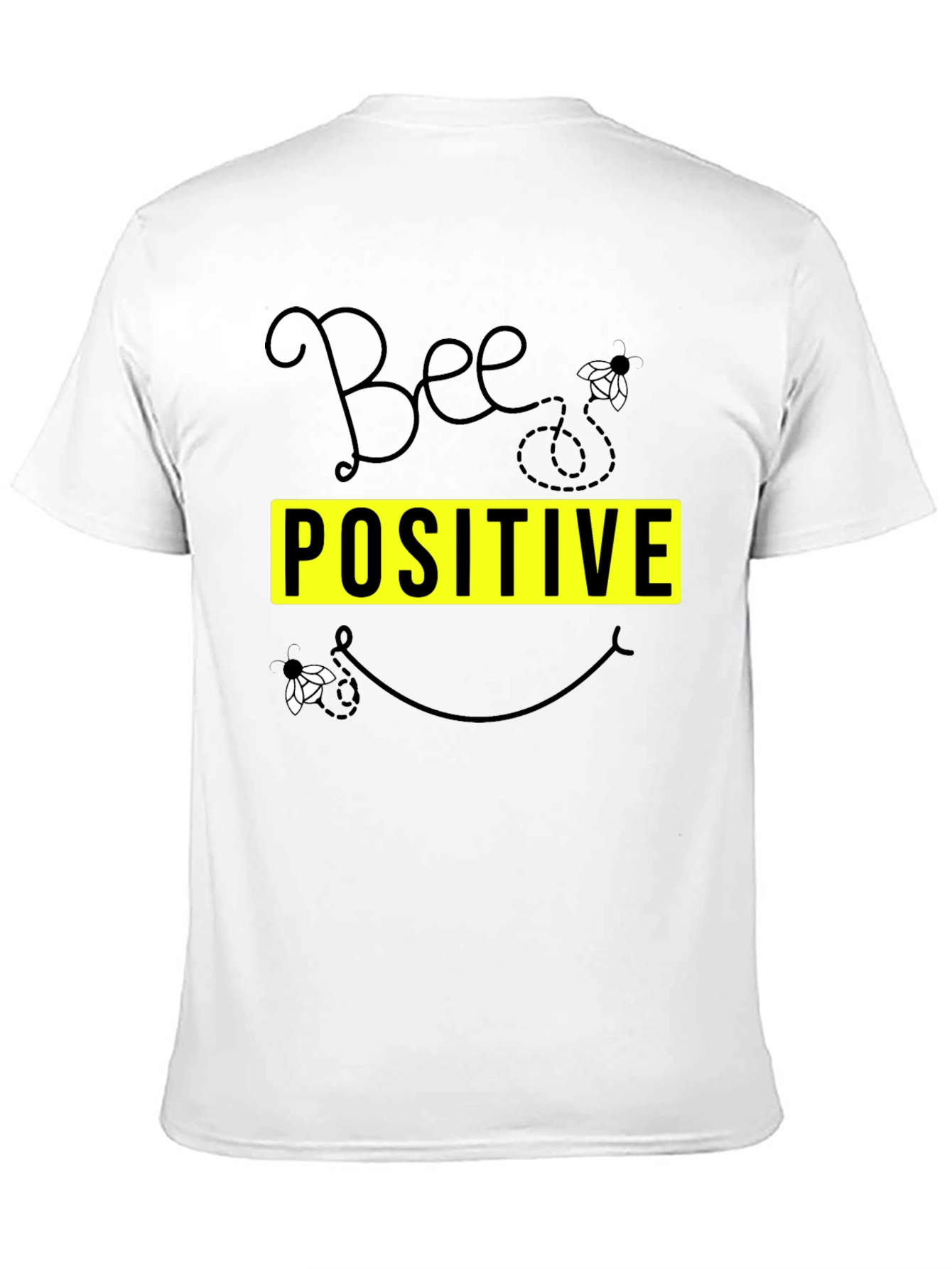 Bee Positive Graphic T-Shirt - Black