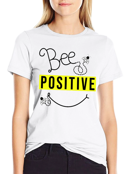 Bee Positive Graphic T-Shirt - Black