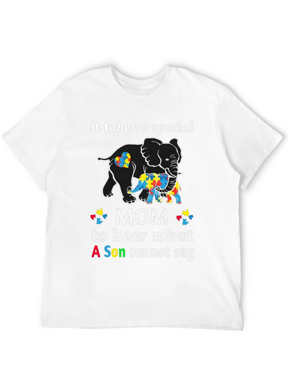 Autism Awareness Mom Elephant T-Shirt