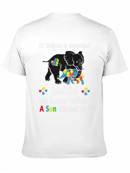 Autism Awareness Mom Elephant T-Shirt