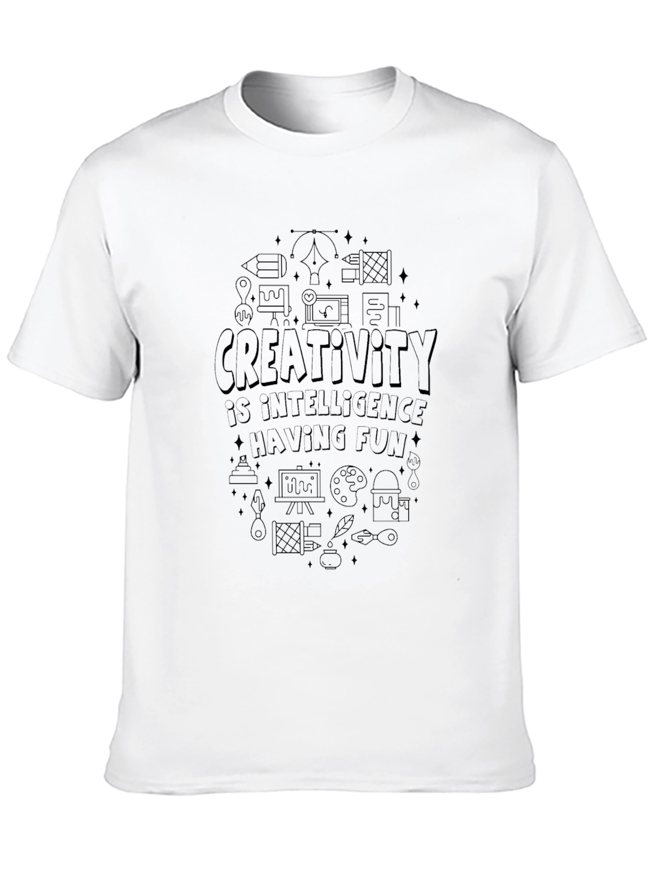 Creativity Intelligence Fun Black T-Shirt