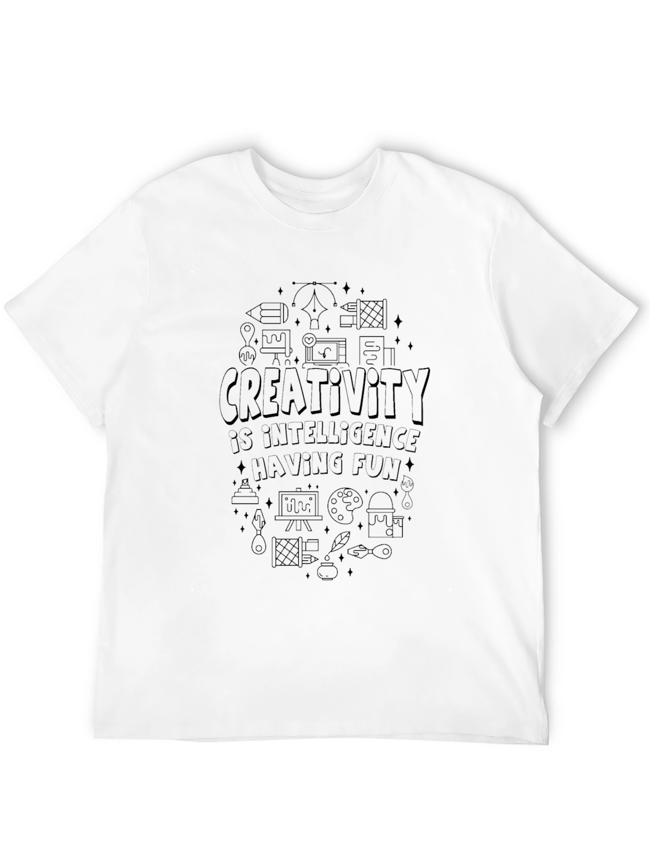 Creativity Intelligence Fun Black T-Shirt