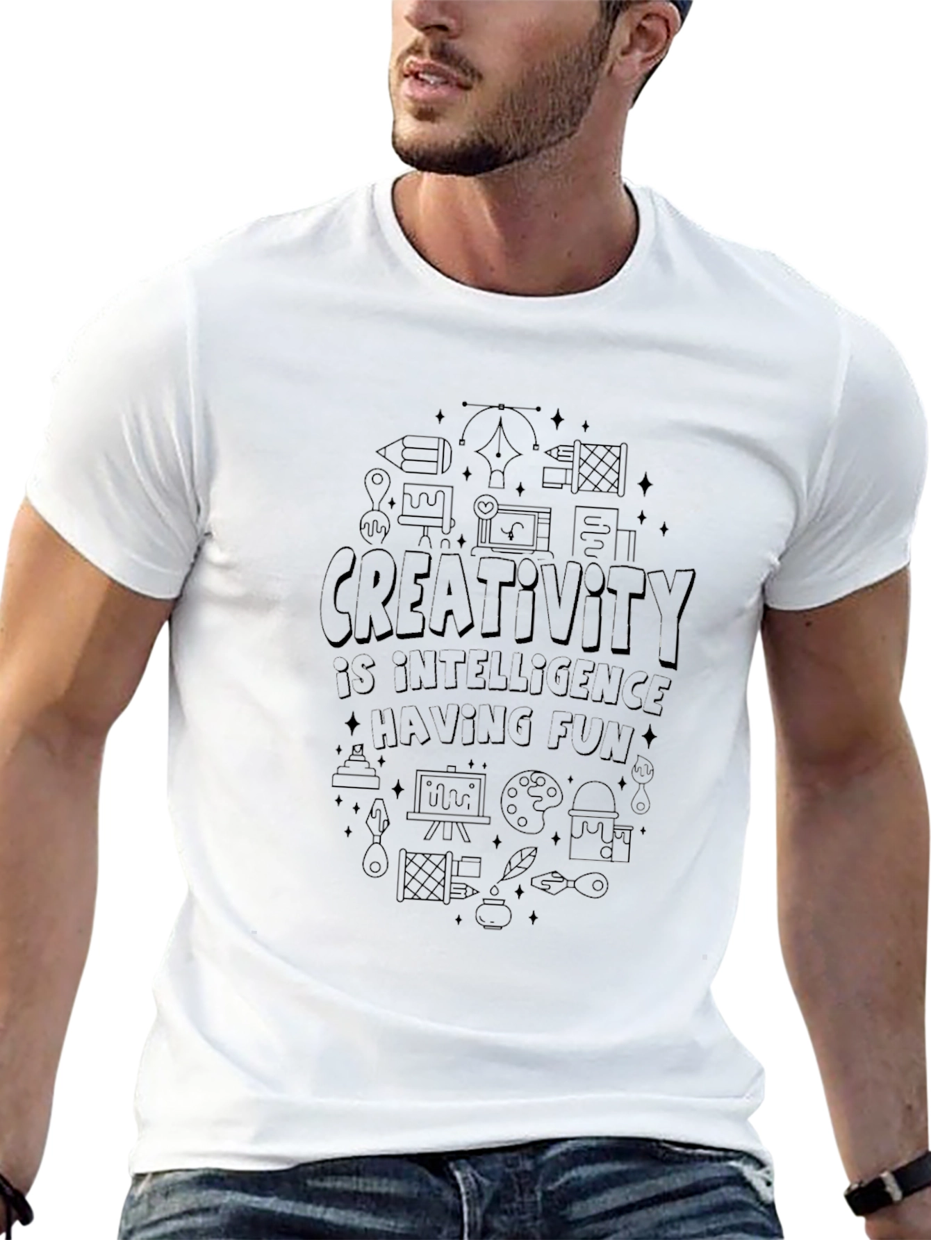 Creativity Intelligence Fun Black T-Shirt