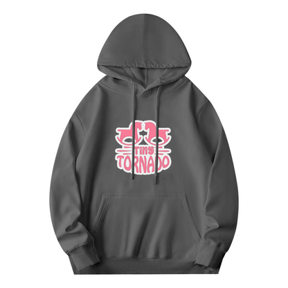 Tims Tornado Retro Pink Logo Grey Hoodie