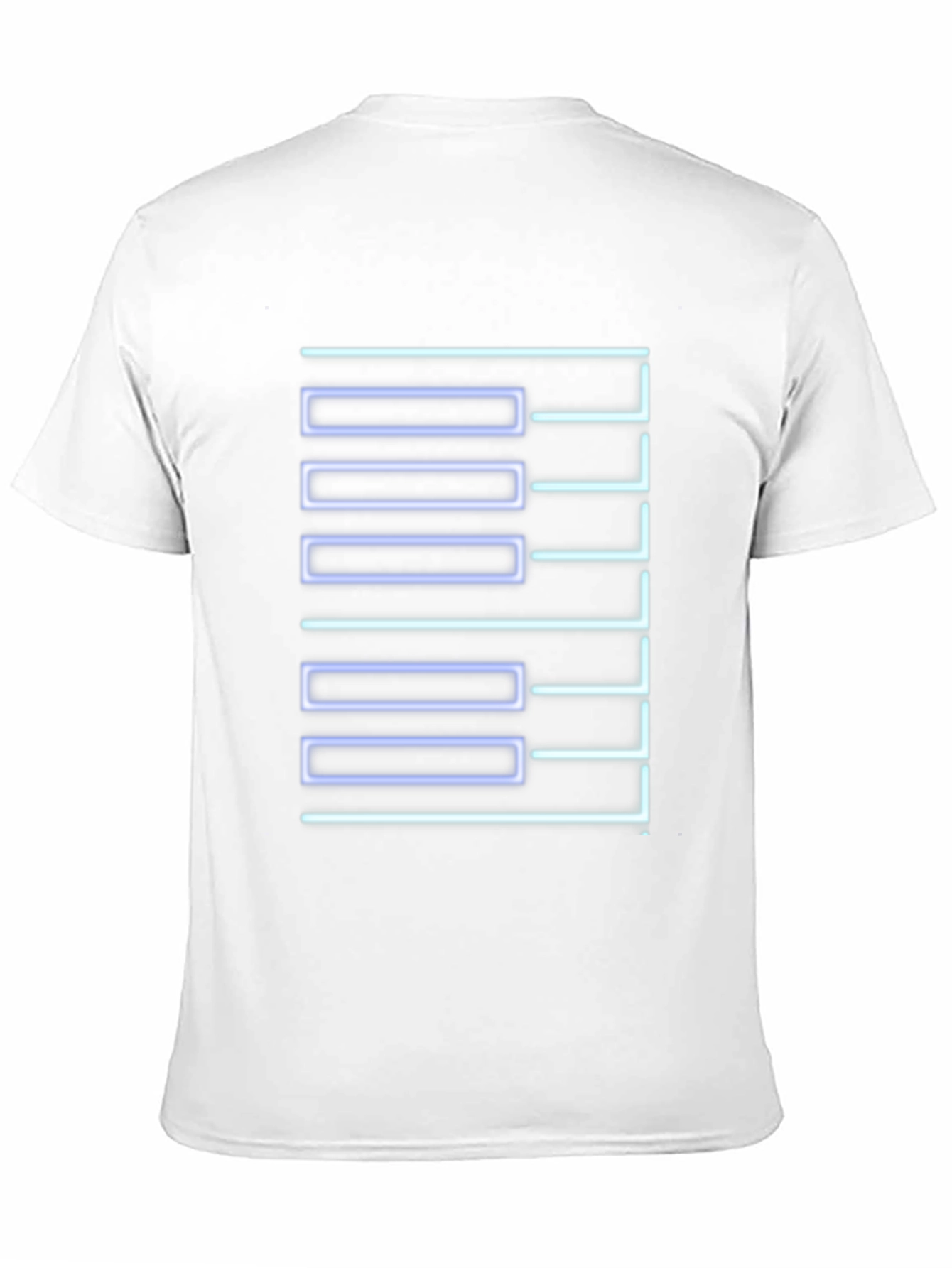 Geometric Neon Graphic Print Black T-Shirt