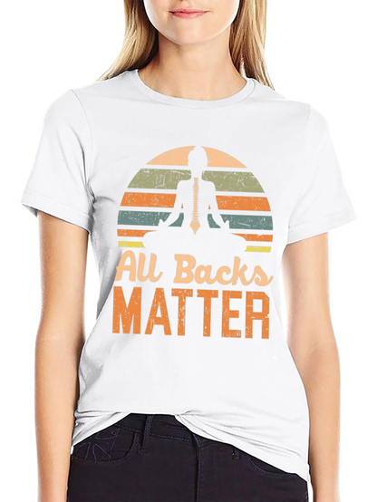 All Backs Matter Yoga Skeleton T-Shirt