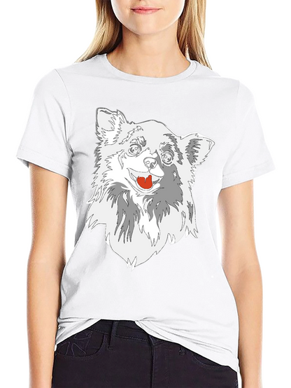 Dog Graphic Tee - Black Cotton Blend