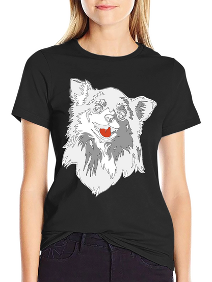 Dog Graphic Tee - Black Cotton Blend