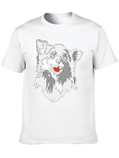 Dog Graphic Tee - Black Cotton Blend