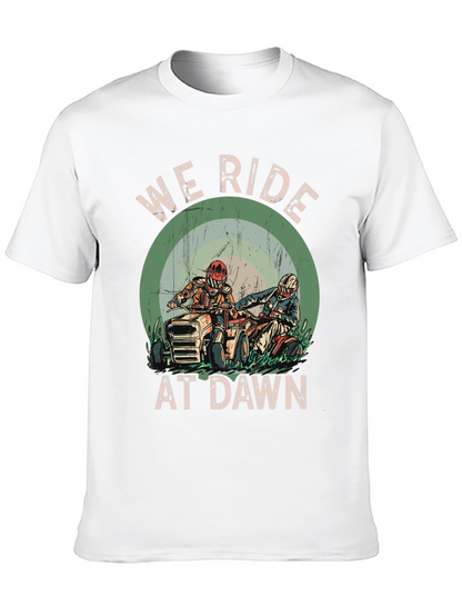 We Ride at Dawn T-Shirt - ATV Rider Design