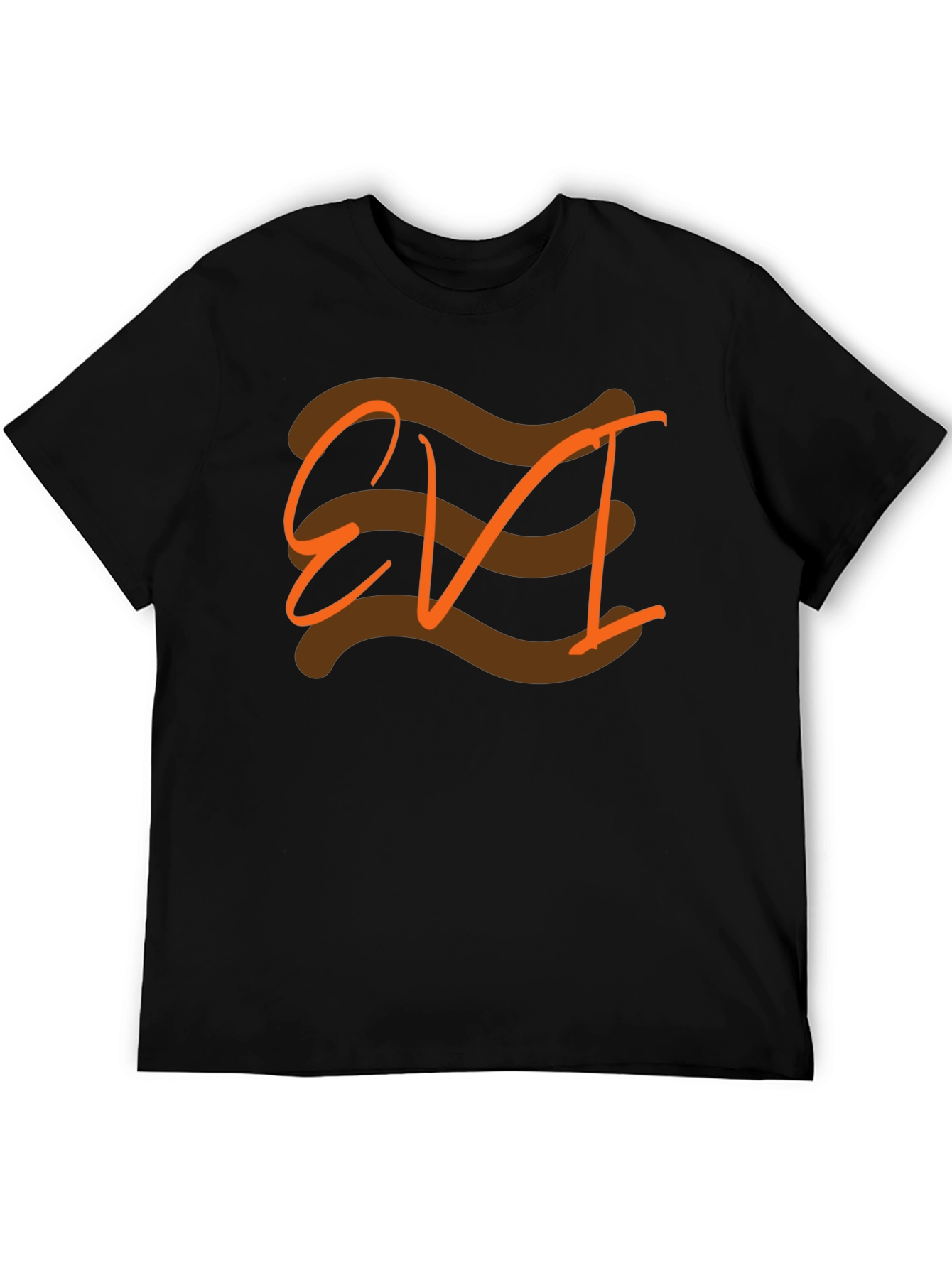 EVI Graphic Tee - Black Cotton Casual T-Shirt
