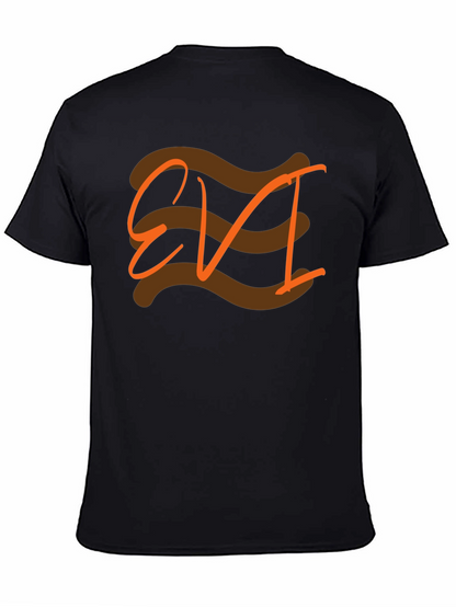 EVI Graphic Tee - Black Cotton Casual T-Shirt