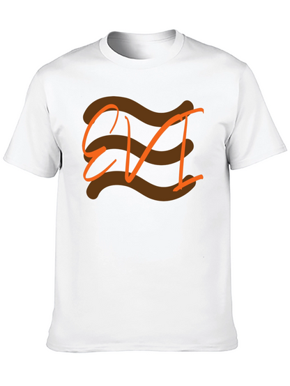 EVI Graphic Tee - Black Cotton Casual T-Shirt