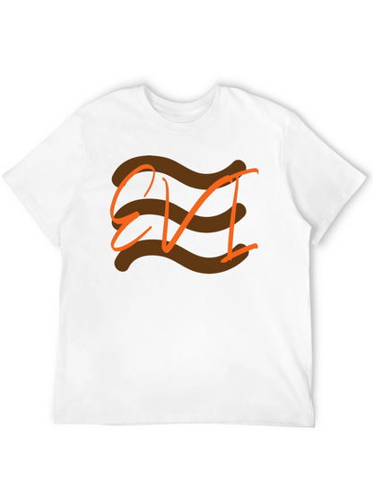 EVI Graphic Tee - Black Cotton Casual T-Shirt