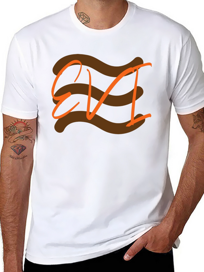 EVI Graphic Tee - Black Cotton Casual T-Shirt