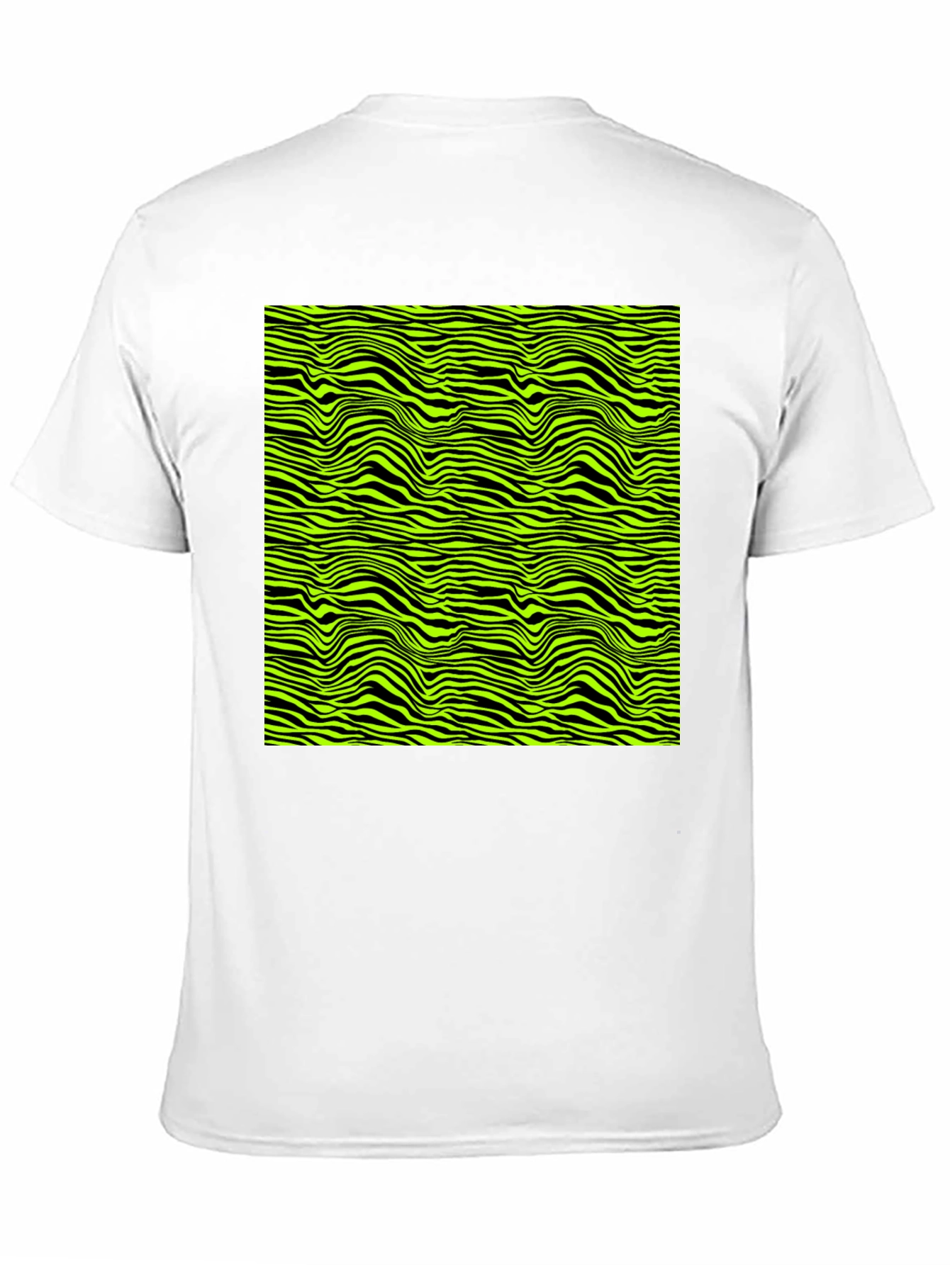 Abstract Zebra Stripe Graphic Print Mens T-Shirt