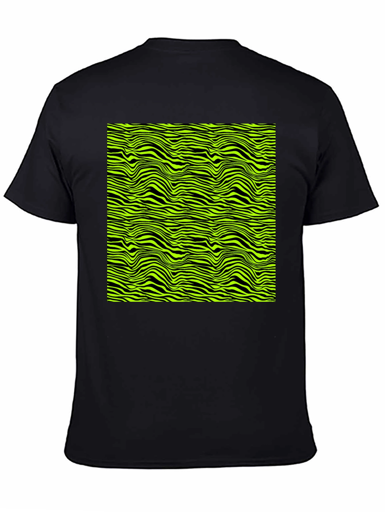 Abstract Zebra Stripe Graphic Print Mens T-Shirt