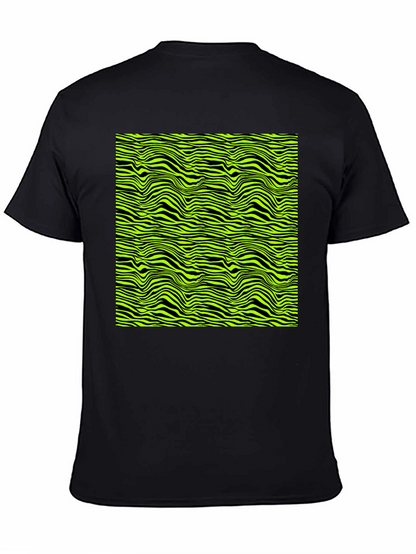 Abstract Zebra Stripe Graphic Print Mens T-Shirt