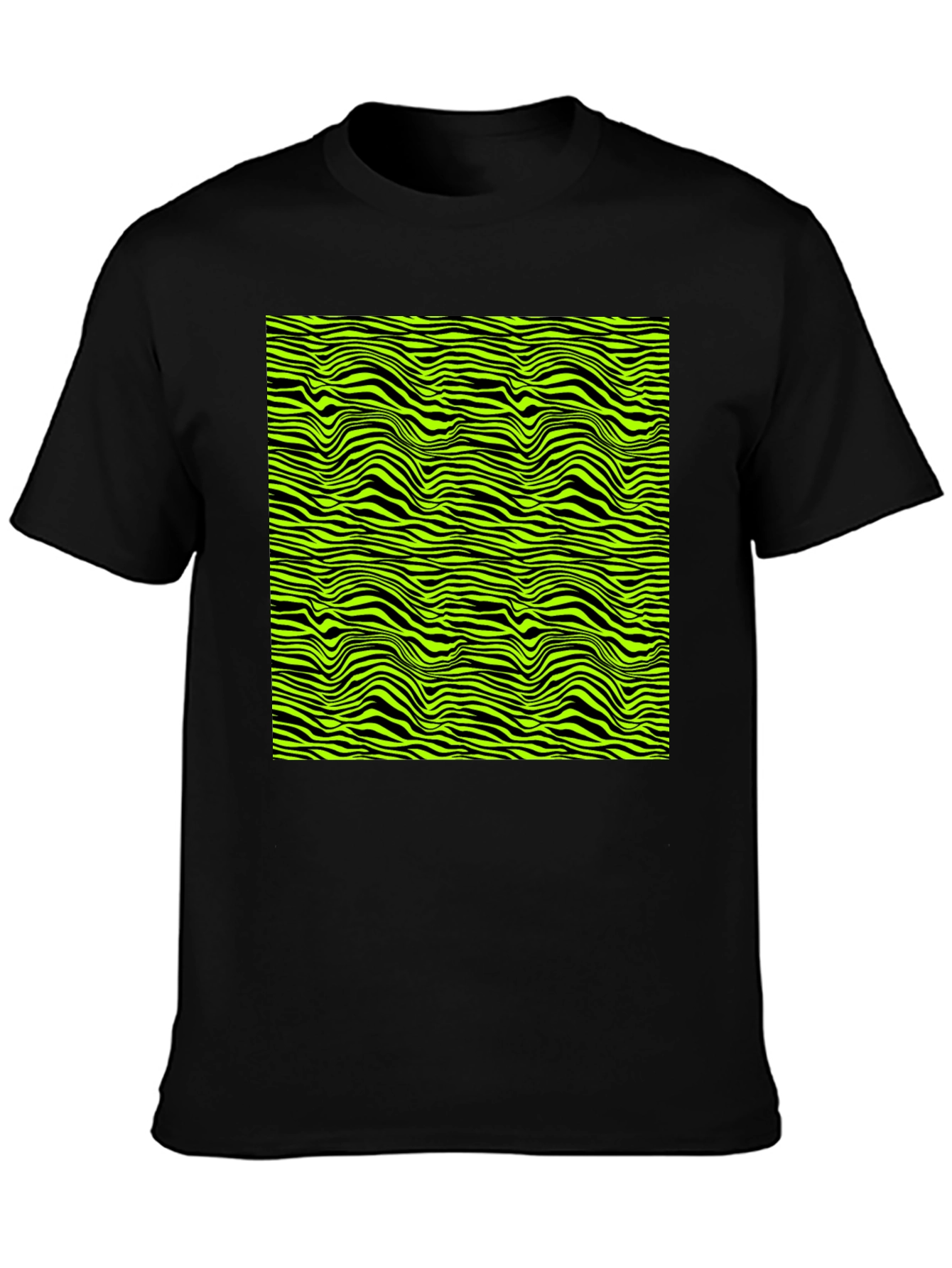 Abstract Zebra Stripe Graphic Print Mens T-Shirt