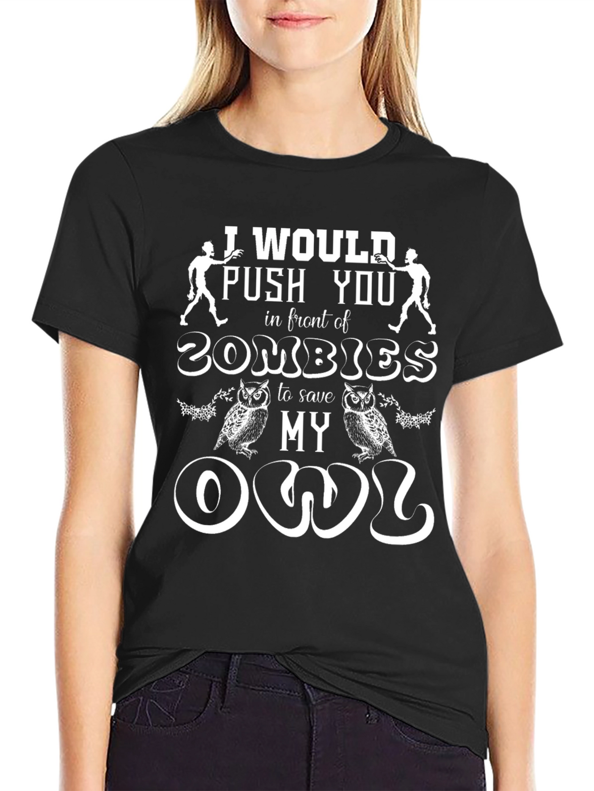 Zombie Owl Humor T-Shirt