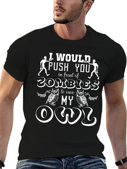 Zombie Owl Humor T-Shirt