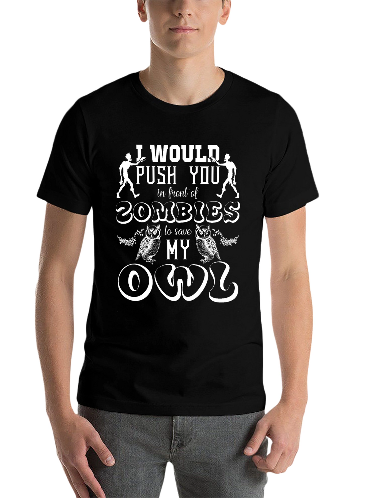 Zombie Owl Humor T-Shirt