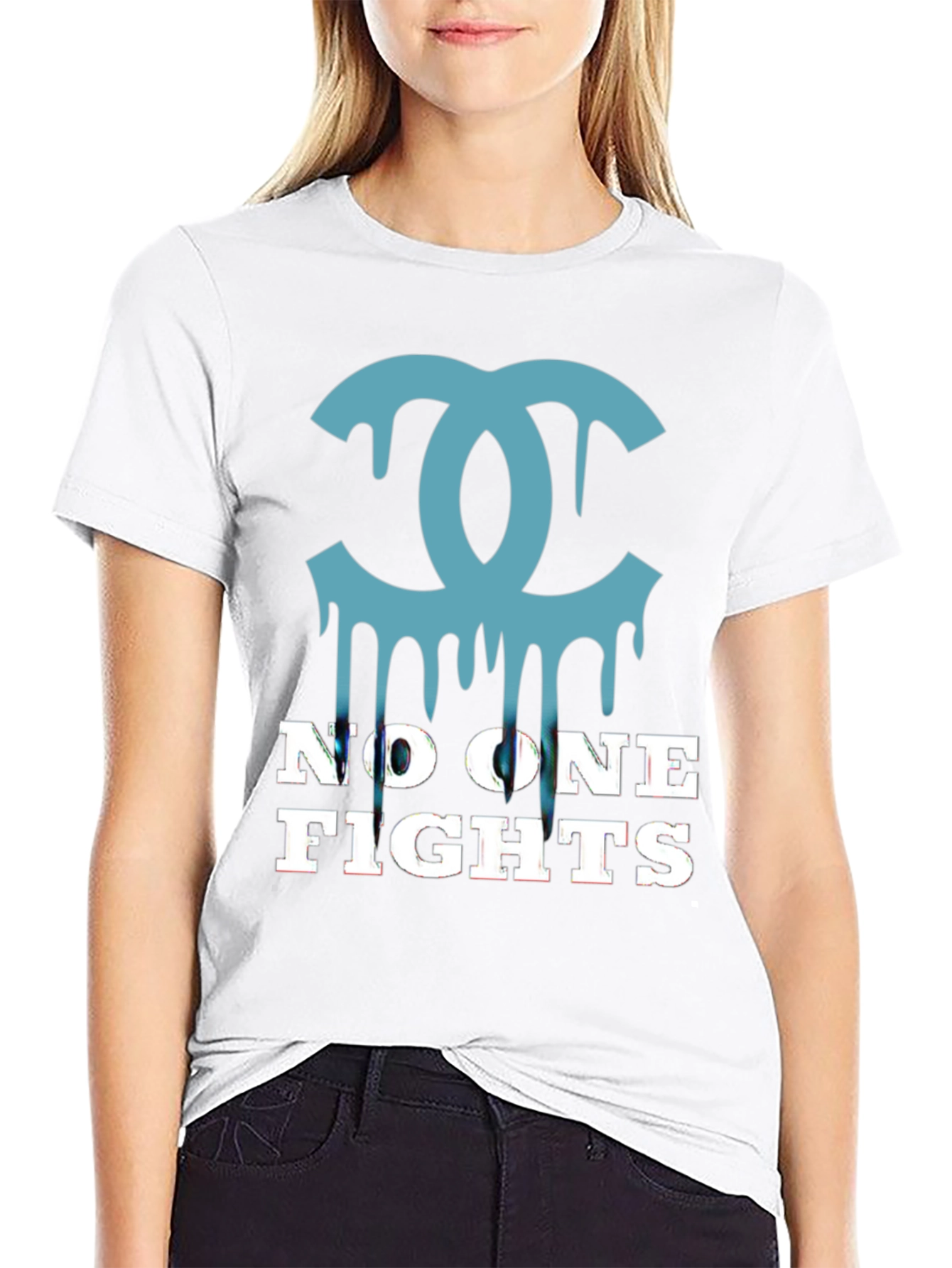Statement Tee: No One Fights Fashion Tee
