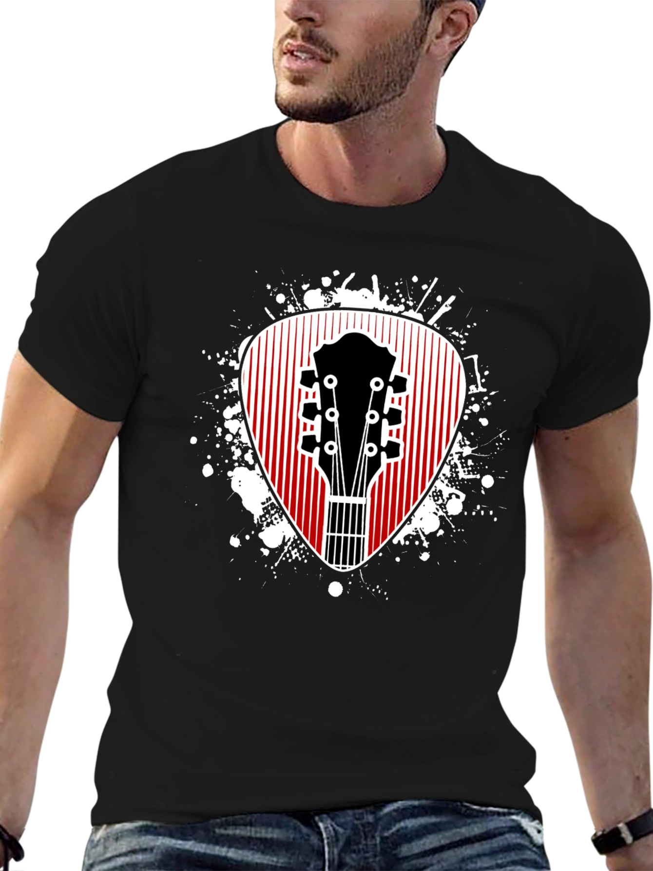 Guitar Pick Graphic T-Shirt - Music Lover Tee