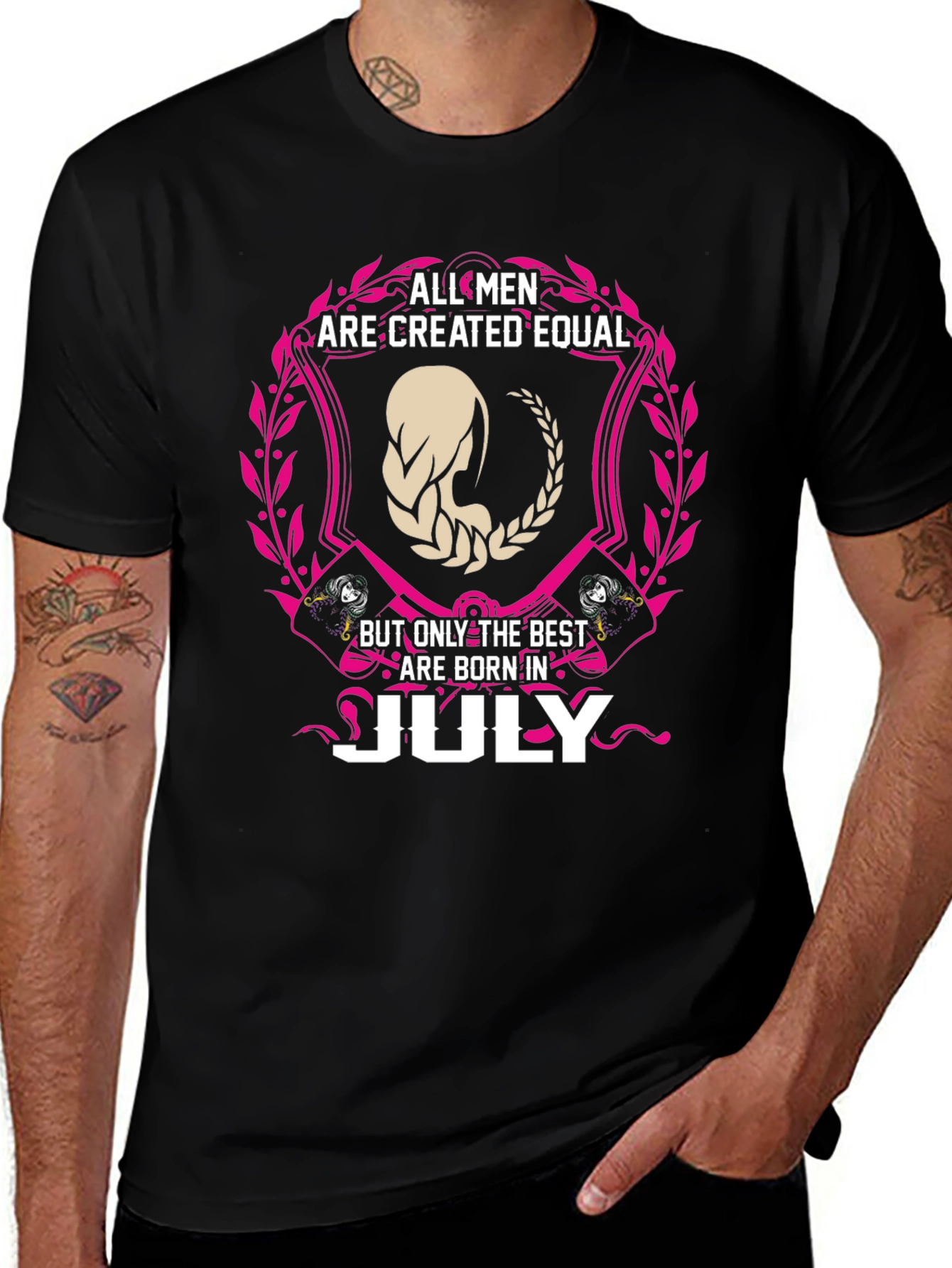 All Men Are Created Equal July Birthday T-Shirt