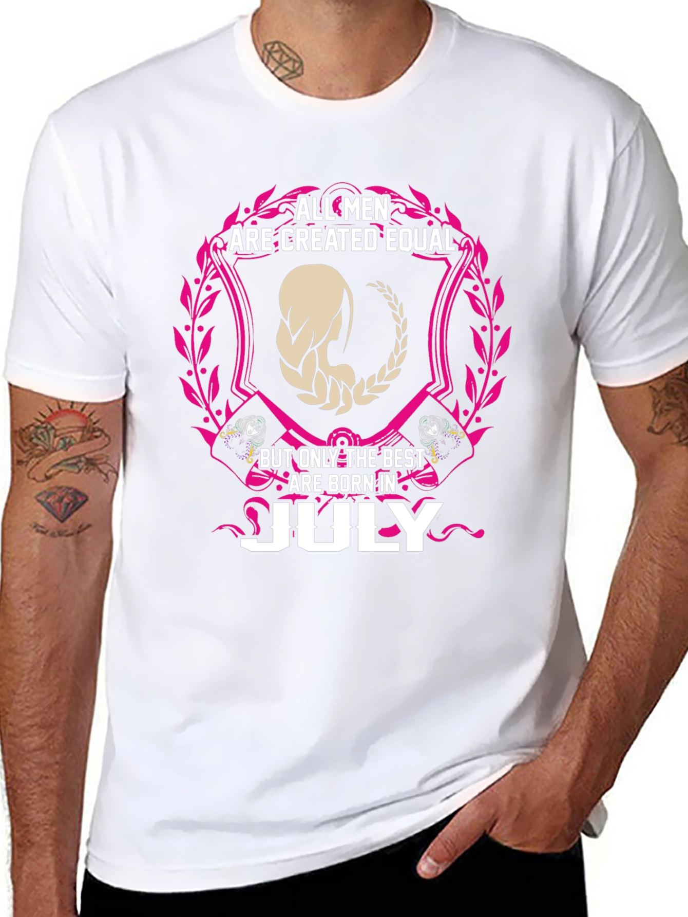All Men Are Created Equal July Birthday T-Shirt