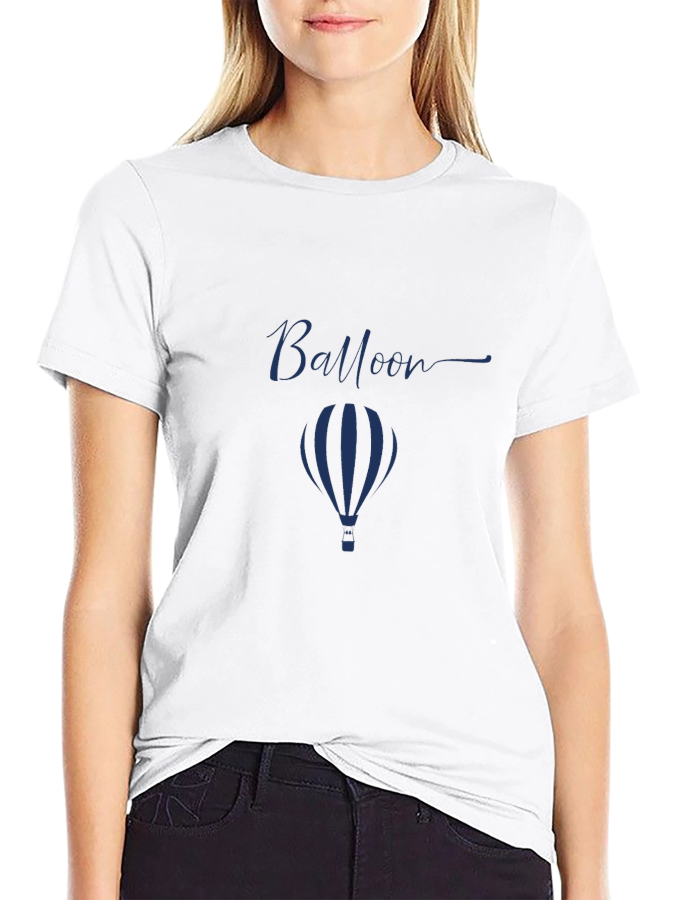 Mens Black Balloon Graphic T-Shirt