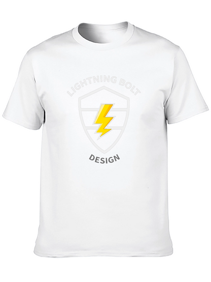 Lightning Bolt Design Tee - Striking Graphic T-Shirt