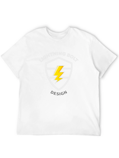 Lightning Bolt Design Tee - Striking Graphic T-Shirt