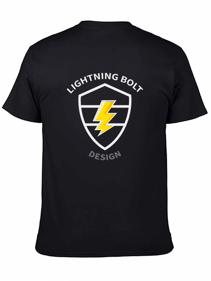Lightning Bolt Design Tee - Striking Graphic T-Shirt