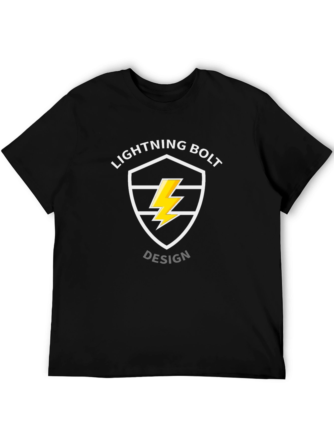 Lightning Bolt Design Tee - Striking Graphic T-Shirt