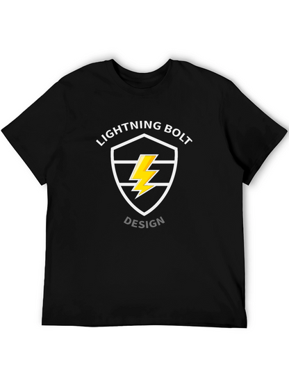 Lightning Bolt Design Tee - Striking Graphic T-Shirt