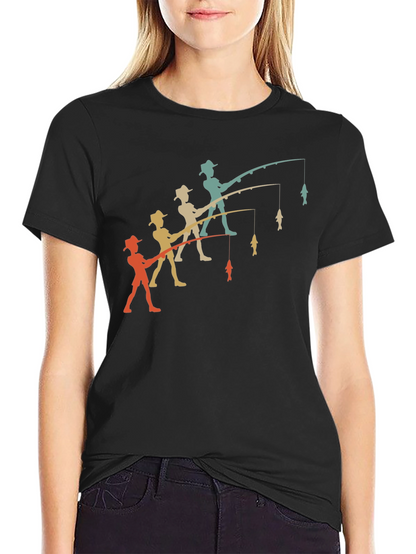 Retro Angler T-Shirt - Fishing Evolution Tee