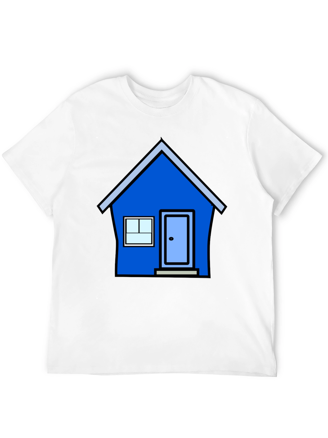 Cartoon House Graphic Tee - Black
