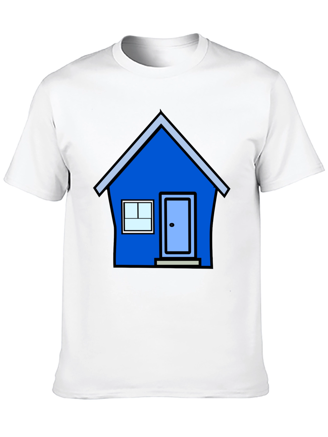 Cartoon House Graphic Tee - Black