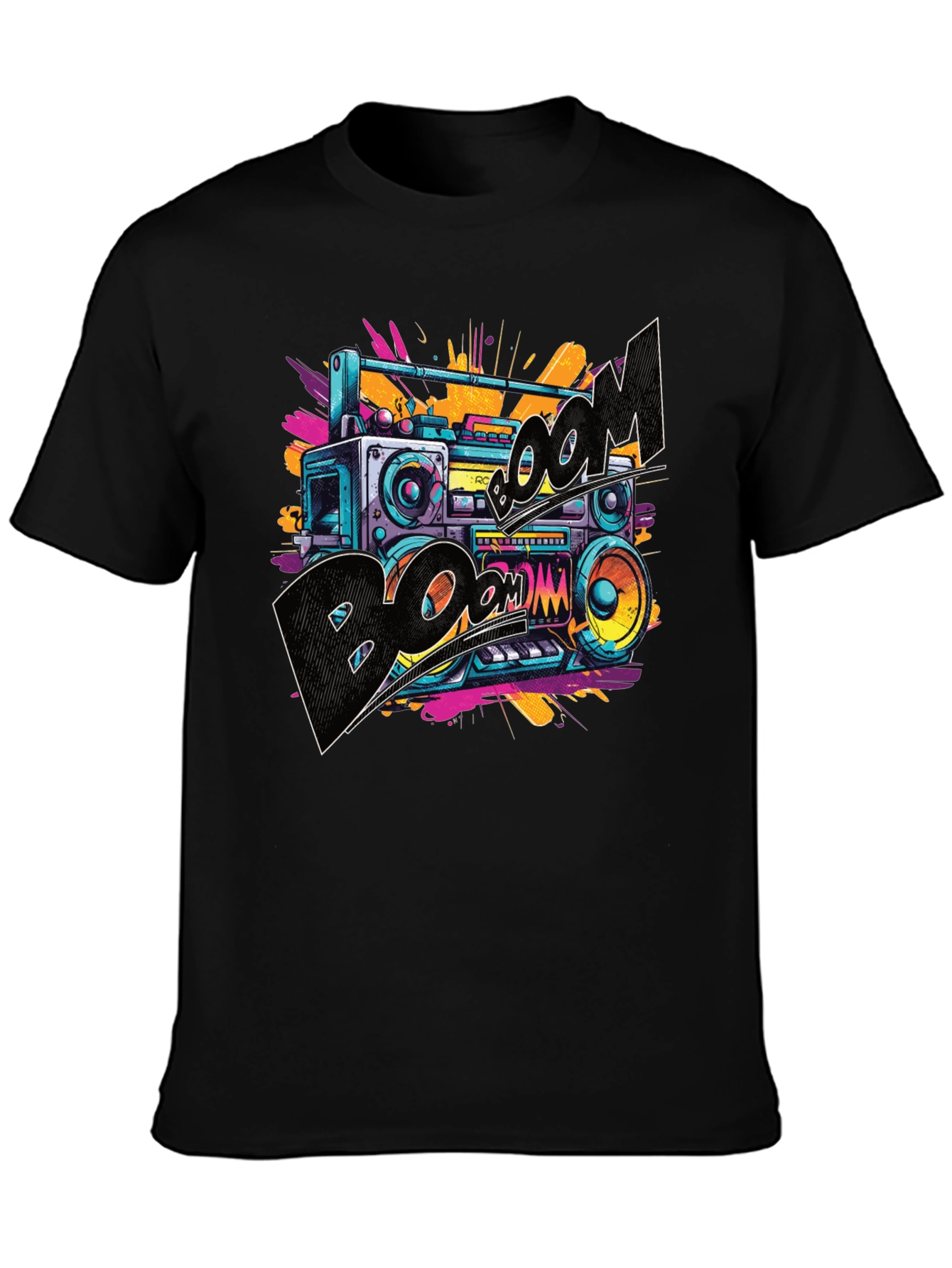 Boombox Graphic Tee - Retro Style T-Shirt