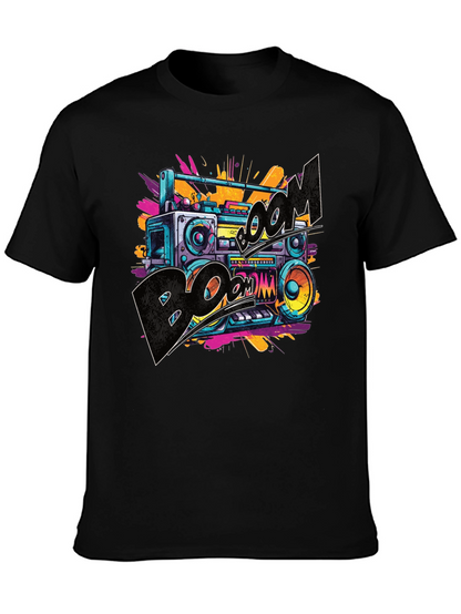 Boombox Graphic Tee - Retro Style T-Shirt